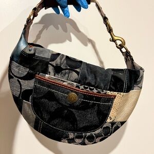 Coach Denim Patchwork Hobo Bag